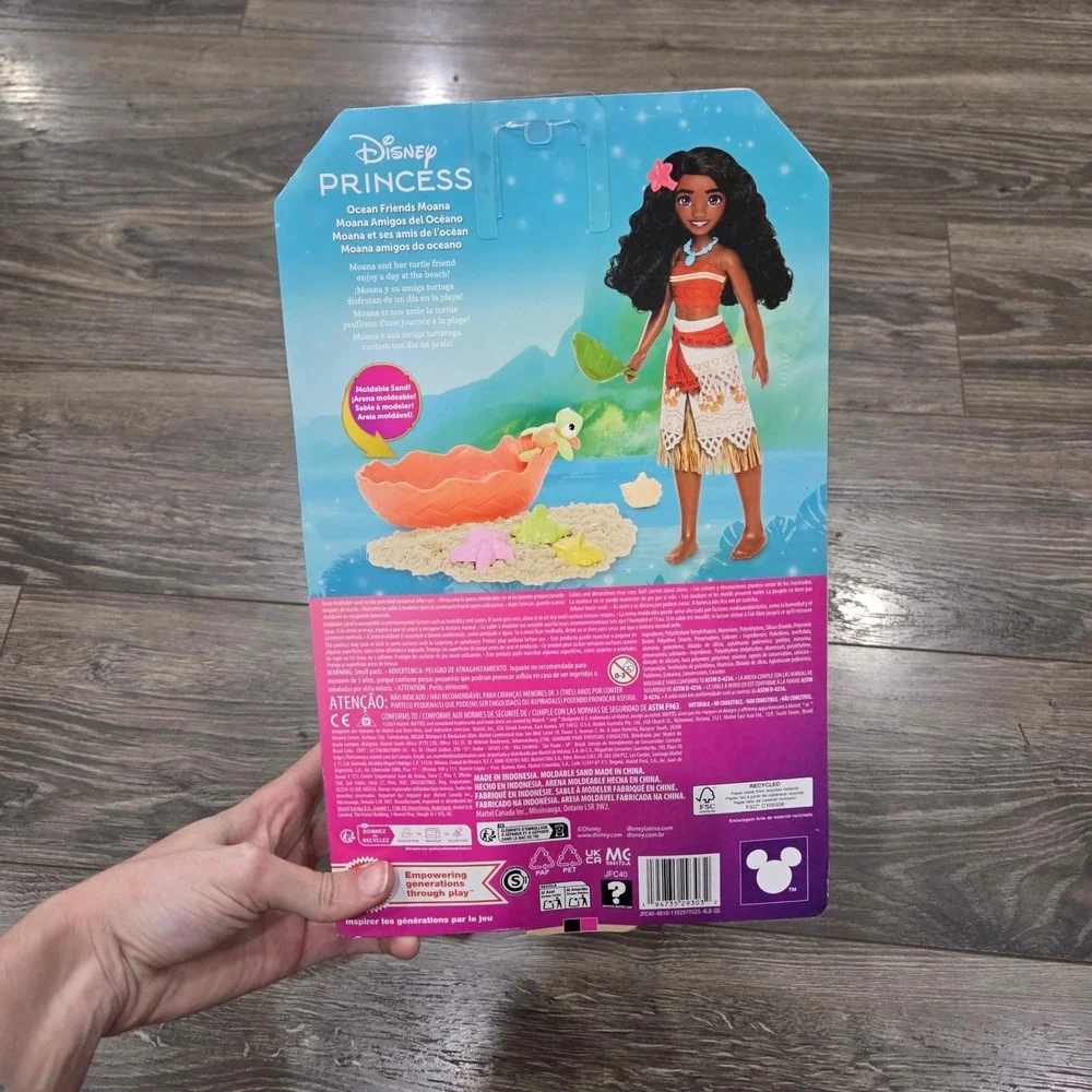 Mattel Disney Princess Ocean Friends Moana Doll Set New Moldable Sensory Sand